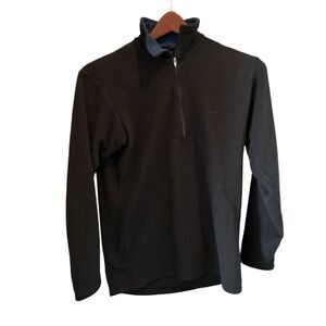 Elegant Black Half-Zip‎ Pullover Sweater for Women Casual Chic Comfort